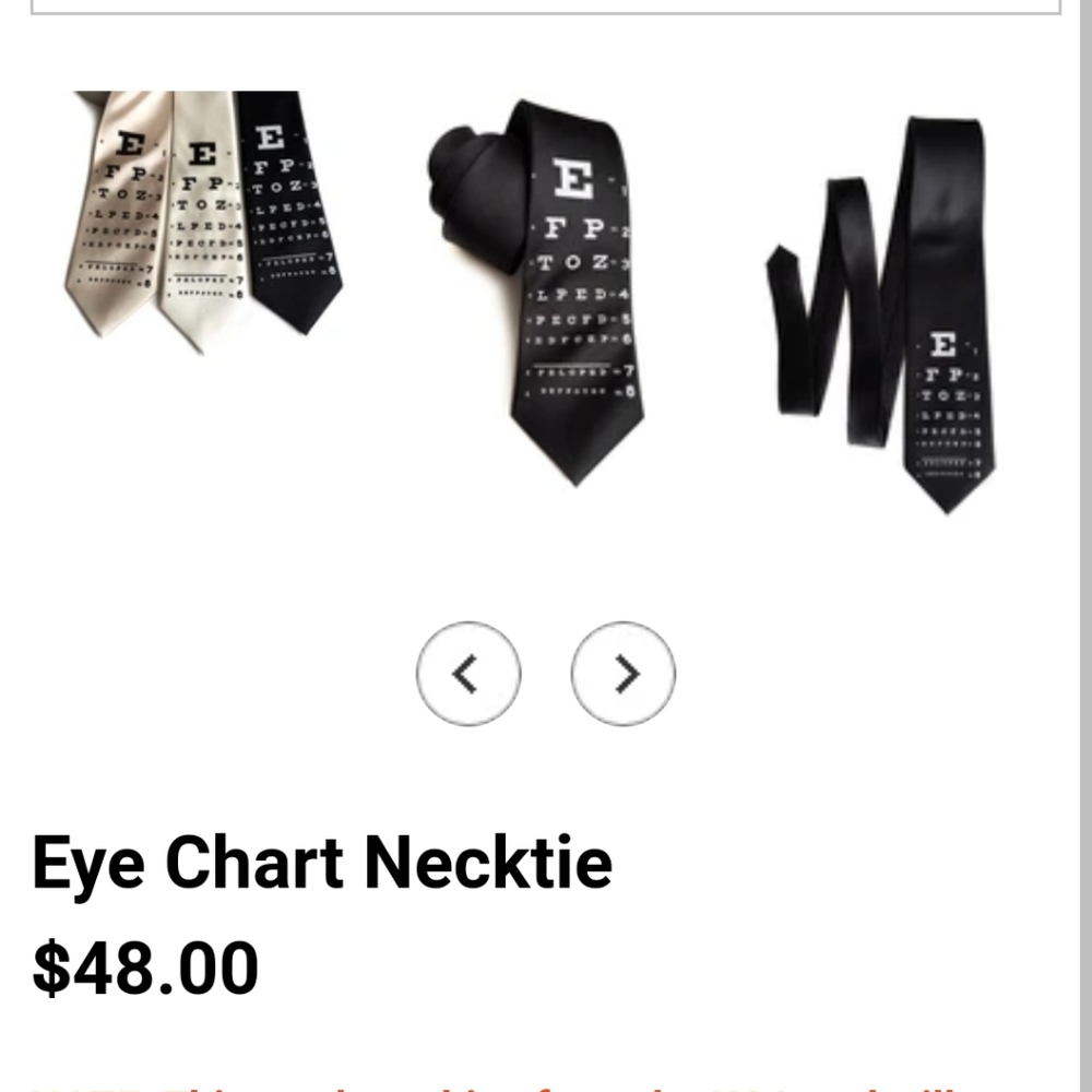 Eye Chart Neck Tie - image 2